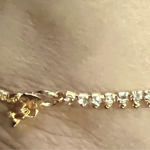 22 caret gold plated over string silver beautiful anklets - Picture 1 of 4
